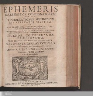 Pars Qvarta: Pars Avtvmnalis : A Dominica Decimaquinta post Pentecosten, ad Adventum