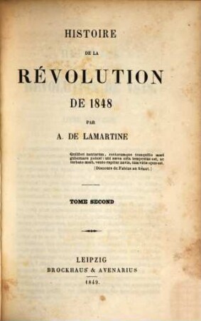 Histoire de la révolution de 1848. 2