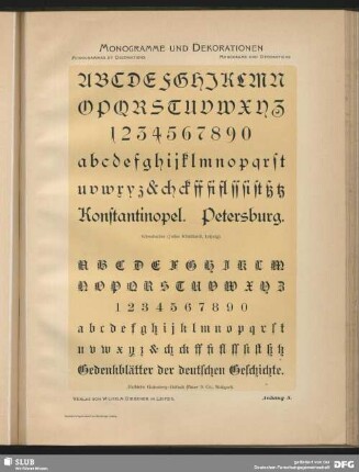 Fraktur- und Antiqua-Schriften