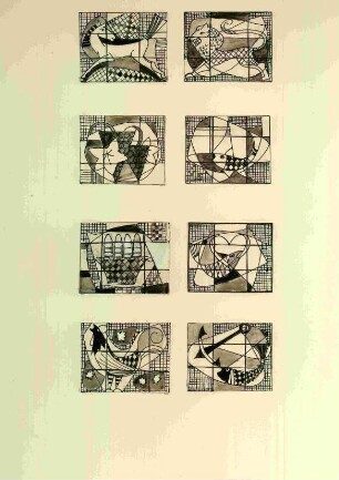 Entwürfe für acht Grisaillen in einem Sakralbau in Rennertehausen