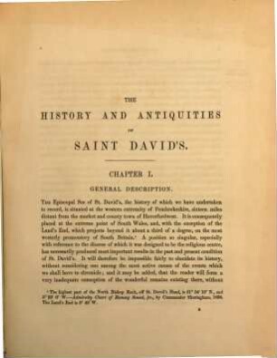 The History and Antiquities of Saint David's : By Will. Basil Jones and Edw. A. Freeman. 1