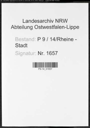 Sterberegister Standesamt Rheine-Stadt