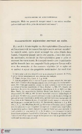 VI. Constructions adjacentes servant au culte