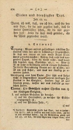 Sieben und dreyßigster Text
