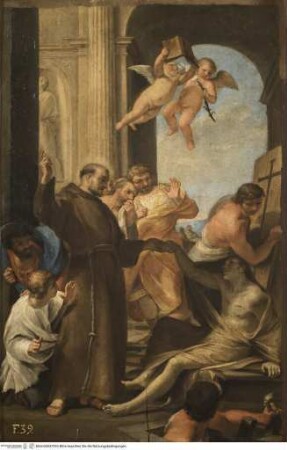 Der heilige Antonius von Padua erweckt einen Toten zum Leben