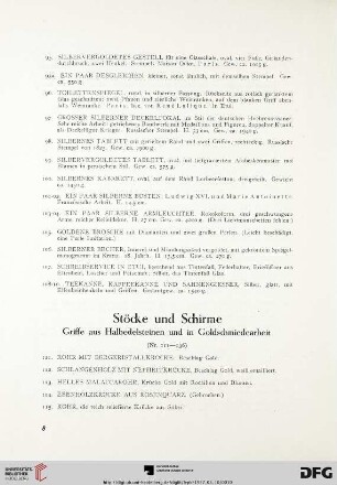 Stöcke und Schirme (Nr. 111-136)