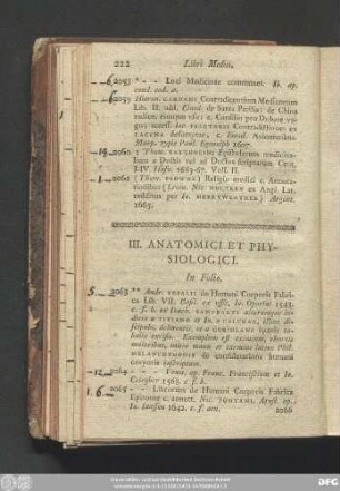 III. Anatomici Et Physiologici.