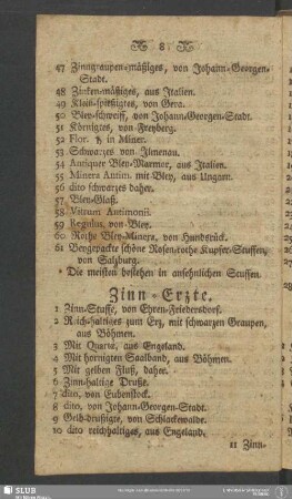 Zinn-Erzte