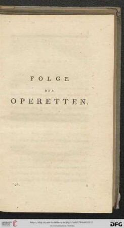 Folge der Operetten