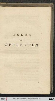 Folge der Operetten