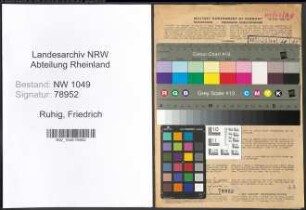 Entnazifizierung Friedrich Ruhig , geb. 17.08.1900 (Amtsrat)