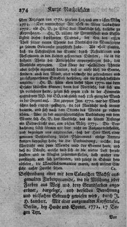 Beschreibung einer mit dem Calauschen Wachse ausgemalten Farbenpyramide.