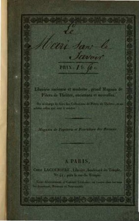 Le mari sans le savoir : comédiè vaudeville, en un acte