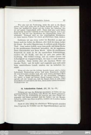 16. Volkstümliche Einheit.