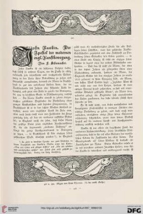 John Ruskin. Der Apostel der modernen engl. Kunstbewegung