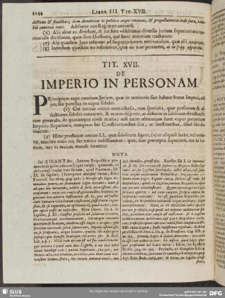 Tit. XVII. Imperio In Personam