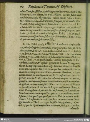 LIX. Fidei causa efficiens ordinarie duplex datur, principalis & instrumentalis principalis est Deus …