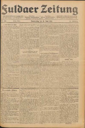 Ausgabe vom Donnerstag, den 18. Juni 1914.
