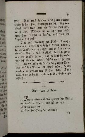 II. Von den Kühen.