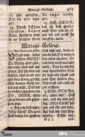 Mittags-Gesänge.