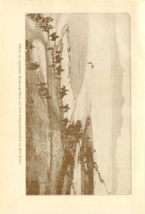 Offiziere der japanischen Belagerungs-Armee auf einem Rekognoszierungsritte vor Port Arthur