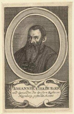Johann (= Hans II.) Hueter, Bürger und Genannter; gest. 1596