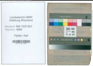 Entnazifizierung Karl Fiedler , geb. 29.11.1891 (Krankenbesucher)
