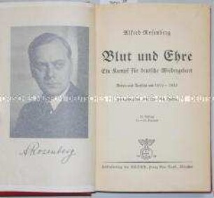 Reden und Aufsätze von Alfred Rosenberg aus den Jahren 1919-1933