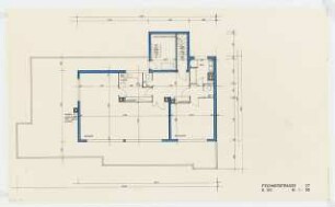 Wohn- und Geschäftshaus Fechnerstraße 27, Berlin-Wilmersdorf: Grundriss 6. Obergeschoss 1:50