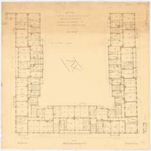 Siedlung Haeselerstraße, Berlin-Charlottenburg: Block 15, Haeselerstraße 7d-17c: Grundriss 3. und 4.OG 1:100