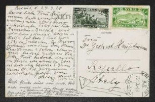 Brief von Hermann Haussmann und Hildegard Haussmann an Margarete Hauptmann