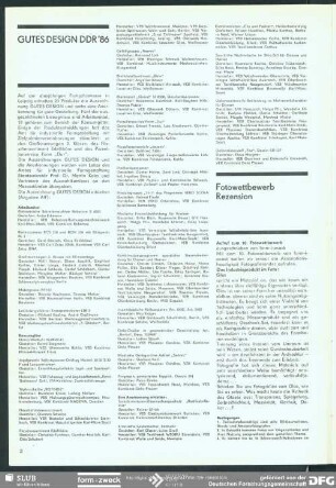 GUTES DESIGN DDR ’86 : GUTES DESIGN DDR ’86