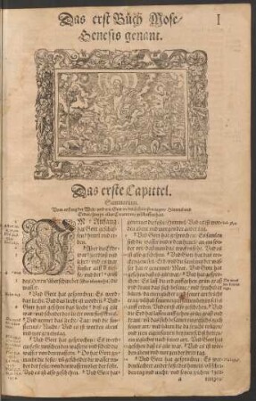 Das erste Buch Mose/ Genesis genant.