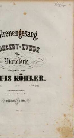 Sirenengesang : Concert-Etüde für Pianoforte ; op. 119