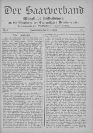 Nummer 1: Januar 1911