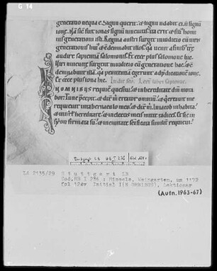 Graduale-Sakramentar-Lektionar — Initiale I(n omnibus), Folio 124verso