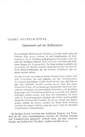 Grenzstreit auf der Bullenwiese