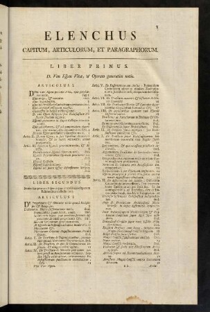 3-8, Elenchus. Capitum, Articulorum, et Paragraphorum.