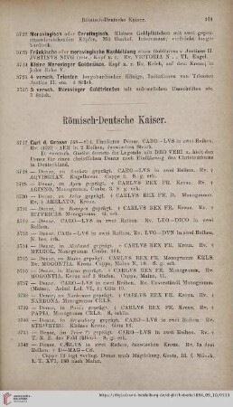 Römisch-Deutsche Kaiser (Nr. 3727 - 4136)