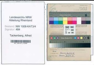 Entnazifizierung Alfred Tackenberg , geb. 20.07.1911 (Verw.Beamter)