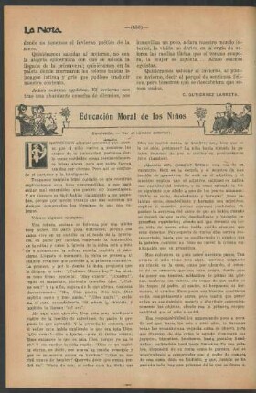 Educación moral de los niños