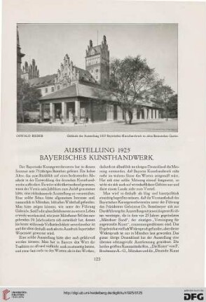 Ausstellung 1925 Bayerisches Kunsthandwerk
