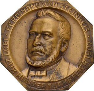 Medaille aus dem Jahr 1907 auf Ferdinand von Steinbeis