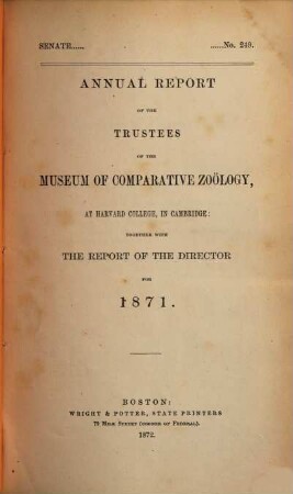 Annual report. 1871 (1872)
