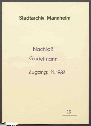 Kondolenzschreiben von Freunden an Johanna Gödelmann zum Tod ihres Vaters Ludwig Cahn