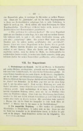 VII. Der Magnetismus