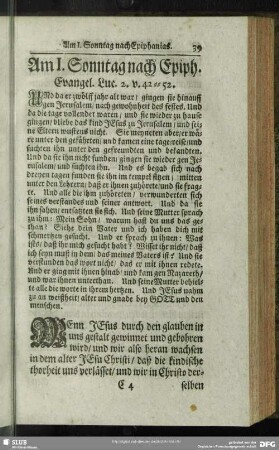 Am I. Sonntag nach Epiph. Evangel. Luc. 2. v. 42-52.