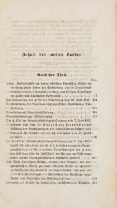 Inhalt des zweiten Bandes