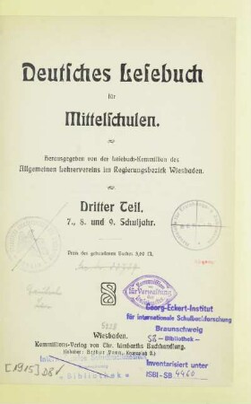 Teil 3 = Schulj. 7, 8 u. 9: [Teil 3 = Schulj. 7, 8 u. 9]