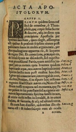 Biblia Sacra : Iuxta uulgatam editionem ad uetustißima exemplaria castigata. [7], Acta Apostolorum